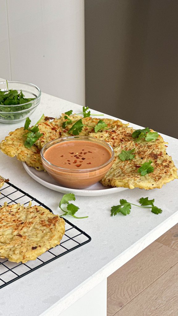 Pan-fried Potato Pancakes with a BBQ Mayo