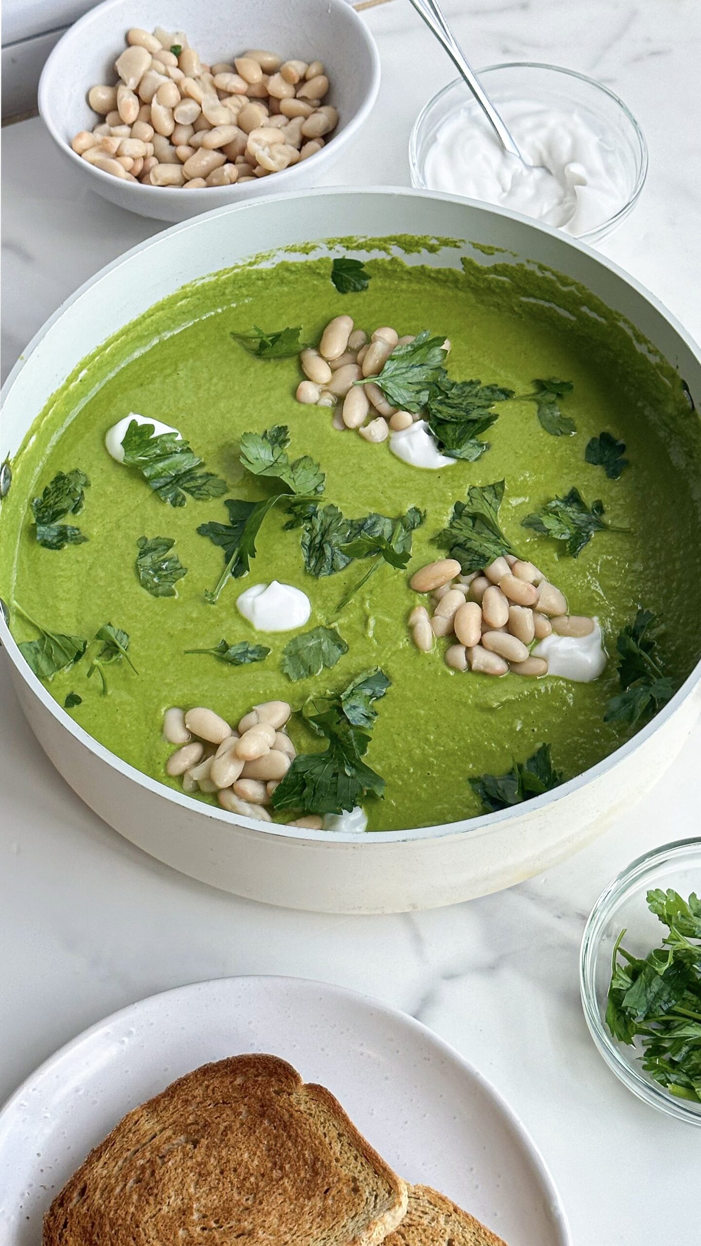 Green Pea Soup - Chloe E Vegan