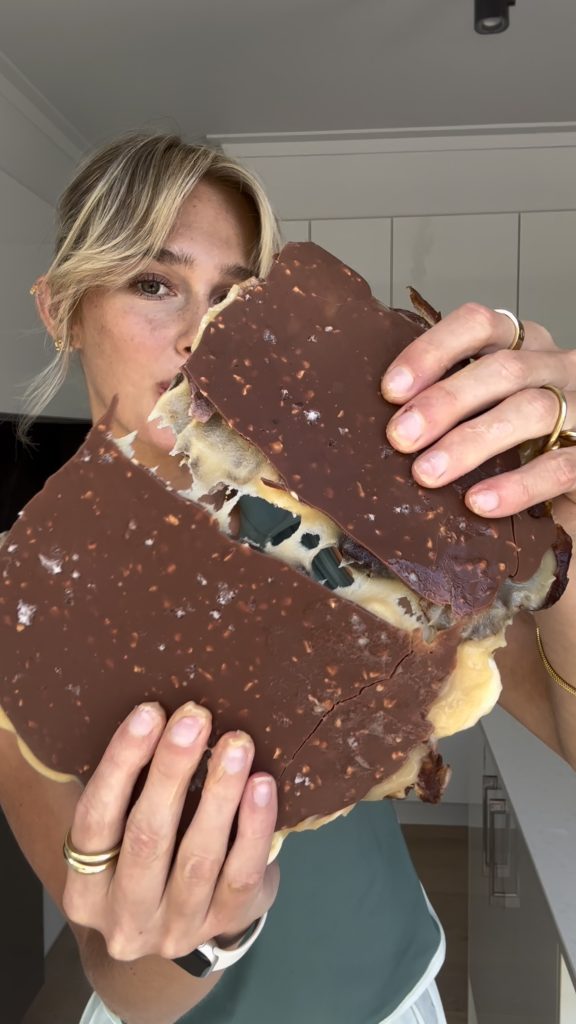 Caramel, Banana and Chocolate Date Bark