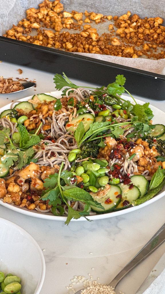 High-Protein Miso Soba Noodle Salad