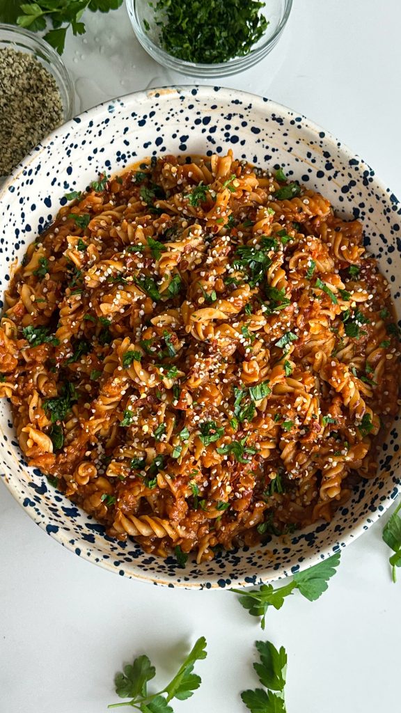 Smoky Red Lentil Pasta