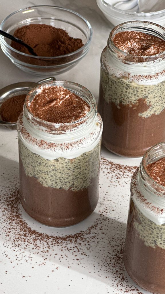 Choc Bounty Chia Puddings