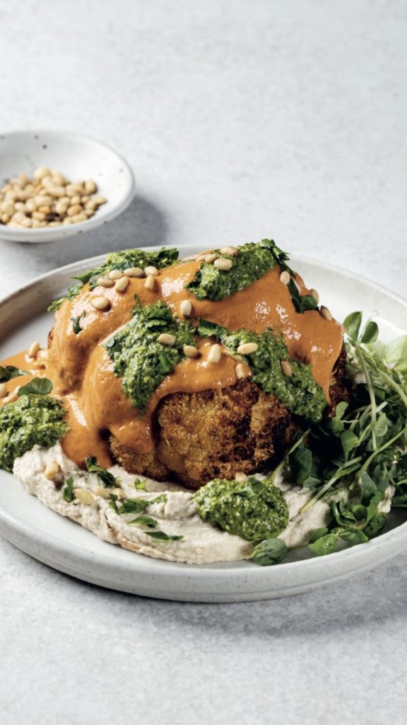 Saucy Half-Roasted Cauliflower