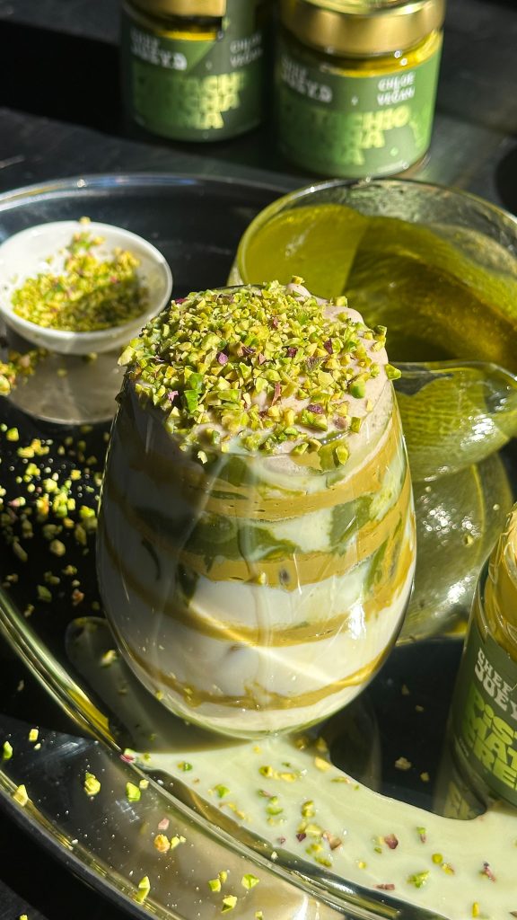Banana Cream Iced Pistachio Matcha