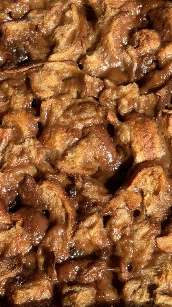 Hot Cross Bun Bread and Butter Pudding
